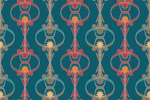 Graphic elements isolated on sea green background. Stock Illustration