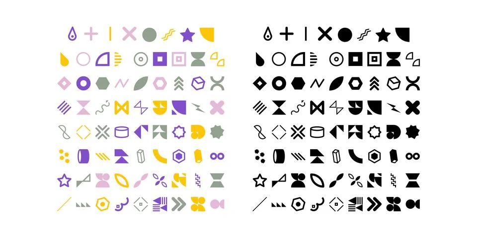 Graphic Elements Set 스톡 일러스트