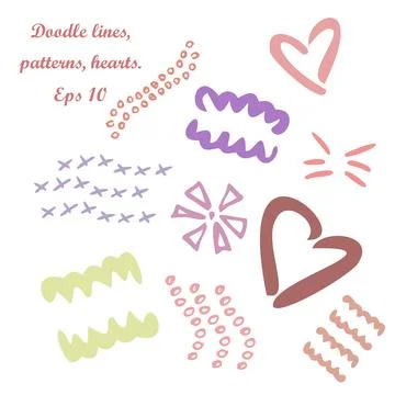 Graphic elements for website, zigzag, waves, curves. Vivid and colorful pic.. Stock Illustration