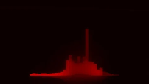 Graphic Equalizer Audio Bars Animation [4K Seamless Loop] (Red) Video stock 108793753