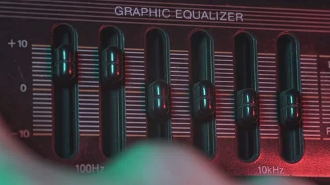 Graphic equalizer detail Stock Footage 165347050