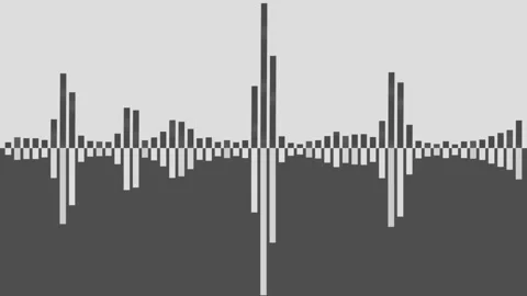 Graphic of equalizer, gray tone, design of sound background 스톡 동영상 232776439
