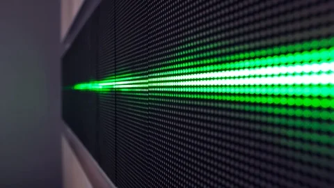 Graphic equalizer scale when recording sound in the studio Stock Footage 111950141