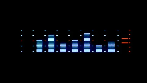 Graphic equalizer screen, close up Stock Footage 97715204