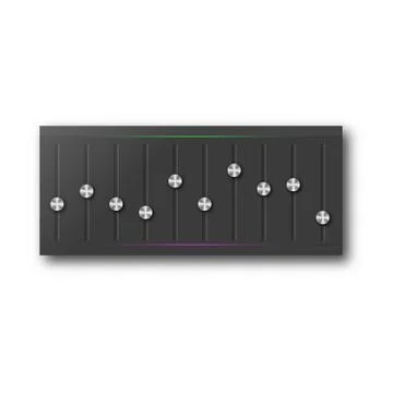 Graphic equalizer with a set of sliders, vector illustration. 스톡 일러스트
