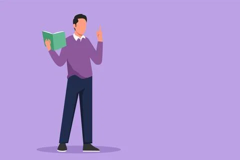 Graphic flat design drawing of man teacher teaching lesson in front classro.. イラスト素材