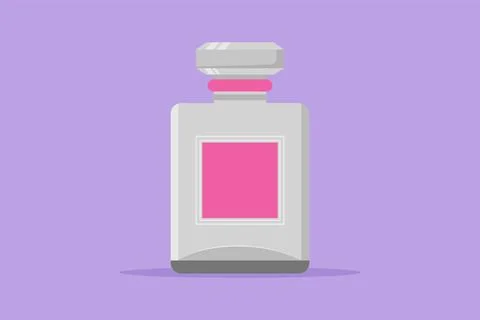 Graphic flat design drawing perfume icon fragrance. Luxury perfume bottle l.. Illustration