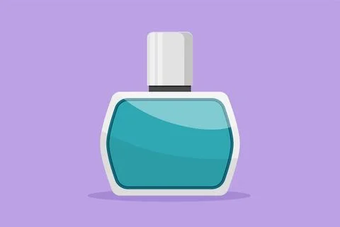 Graphic flat design drawing perfume icon fragrance. Luxury perfume bottle l.. イラスト素材