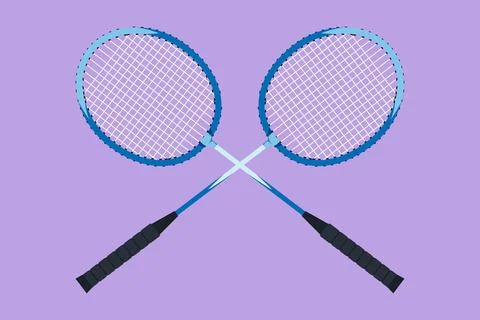 Cartoon Flat Style Drawing Badminton Racket Logo Symbol Racket Sport Stock  Vector by ©onetime1234 668294468