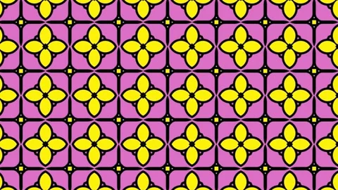 Graphic flower pattern vector illustration. geometric floral line oriental Stock Footage 201239897