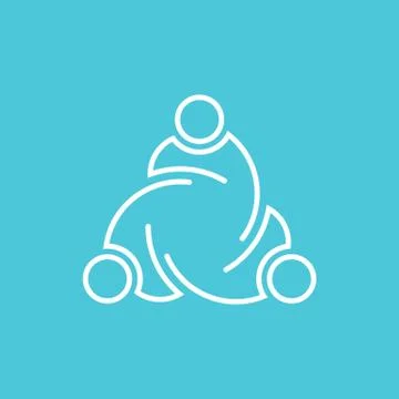 Graphic group of 3 people vector Stock Illustration