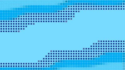 Graphic with halftone geometry. Blue abstract background. Wave design. Stock Illustration