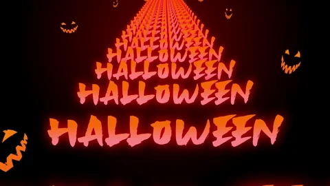 Graphic of halloween texts going forward and creepy evil smiling Video stock 254277558