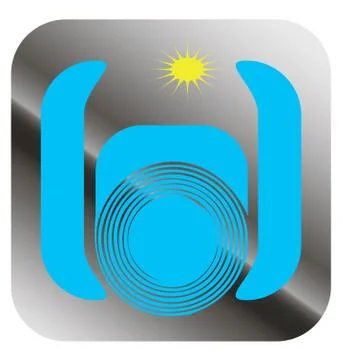 Graphic icon with a camera on a white background Stock Illustration