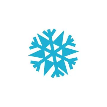 A graphic icon of a snowflake. Vector illustration. Cold. Stock Illustration