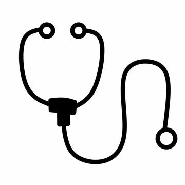 Graphic icon stethoscope Stock Illustration