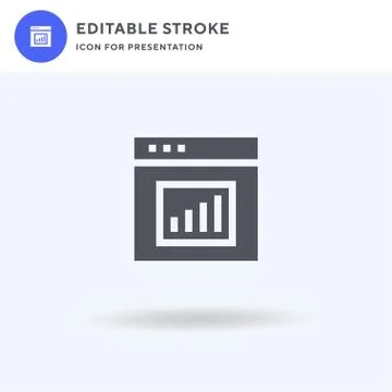 Graphic icon vector, filled flat sign, solid pictogram isolated on white, log Stock Illustration