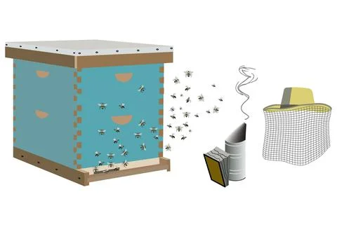 Graphic illustration of a beehive Illustrazione stock