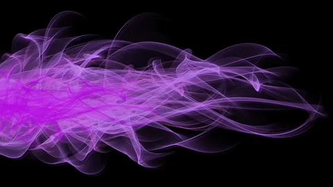 Graphic illustration on black background of gradient fuchsia luminous filamen Stock Illustration