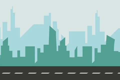 Graphic illustration of a cityscape Stock Illustration