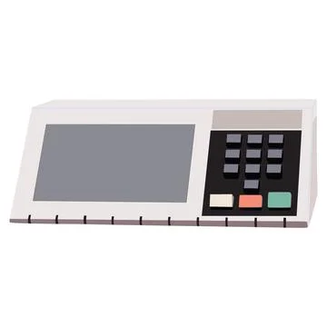 Graphic illustration of an electronic voting machine Stock Illustration