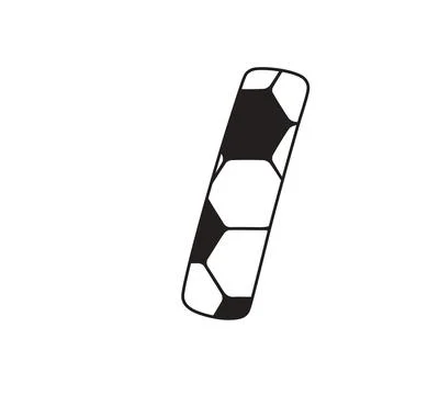A graphic illustration featuring letter i with soccer ball pattern with lette Illustrazione stock