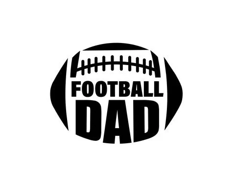 A graphic illustration featuring typography inside football silhouette with a Illustration