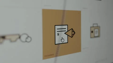 Graphic illustration representing a financial document, concept of Financial Stock Footage 333412500