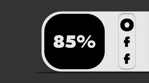 Graphic illustration warning eighty-five percent discount Stock Illustration