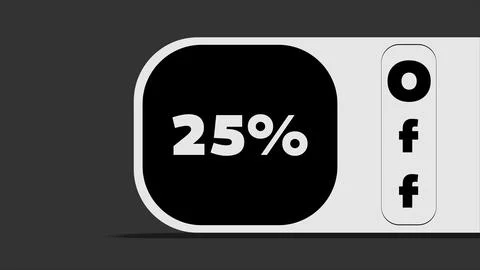 Graphic illustration warning twenty five percent off Stock Illustration