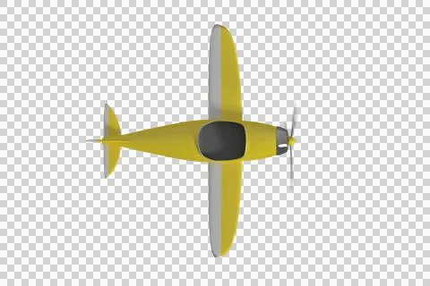 Graphic image of 3D yellow plane Stock Photos