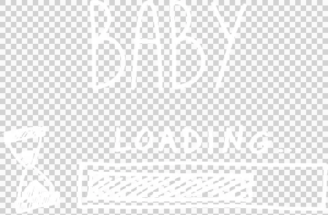 Graphic image of baby loading text Illustrazione stock