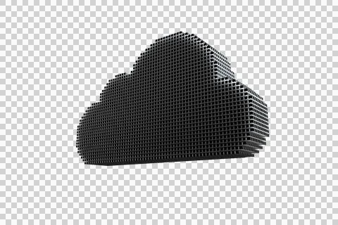 Graphic image of black cloud Stock Illustration