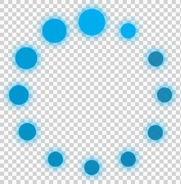 Graphic image of blue dots Illustrazione stock