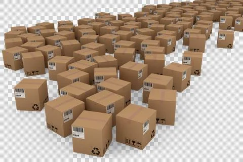 Graphic image of cardboard boxes Stock Illustration