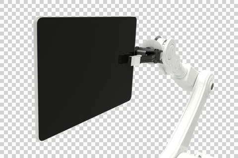 Graphic image of digital tablet with robot Stock Photos