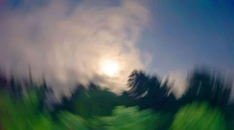 Graphic image of the evening sky with sunlight and white clouds naturally bea Stock Photos