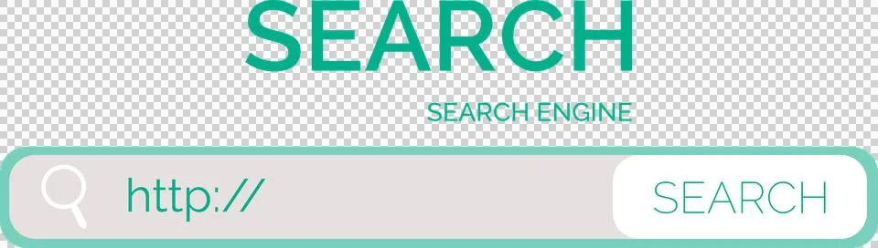 Graphic image of green search engine logo Stock Illustration