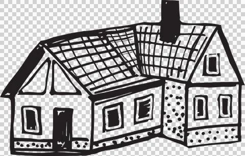 Graphic image of house Stock Illustration