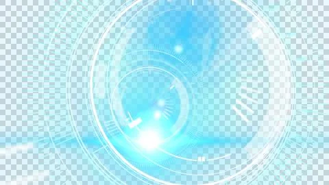 Graphic image of illuminated lens interface Stock Illustration