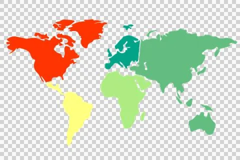 Graphic image of multi colored map Stock Illustration