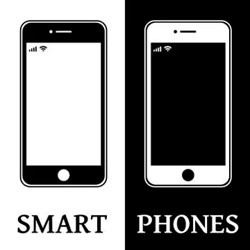 Graphic image of smart phone. Illustrazione stock