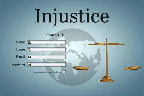 Graphic interface of lawyer contact form Stockillustratie