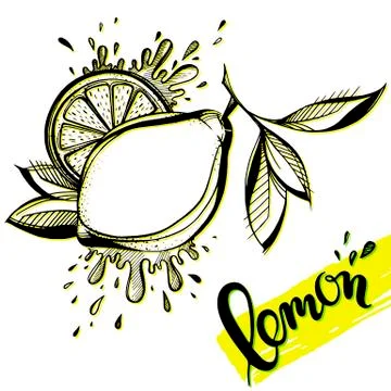Graphic Lemon Stock Illustration