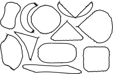 Graphic line art set of torn paper borders and ripped edge outlines. Stock Illustration