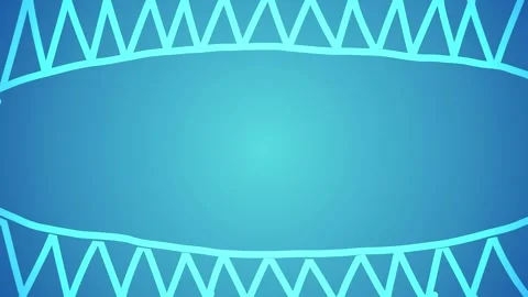 Graphic line zigzag frame stop motion on vibrant blue background Stock Footage 322143650