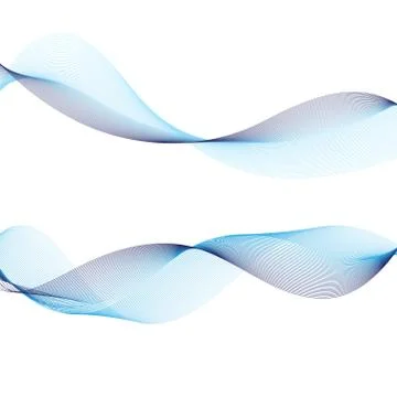 Graphic linear waves on a white background Illustrazione stock