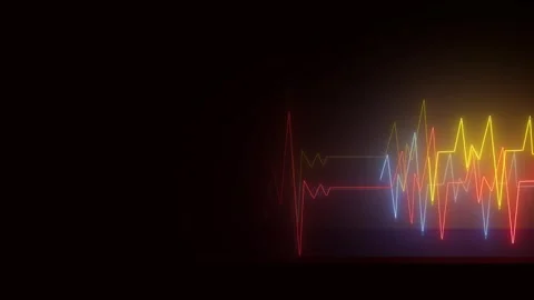 Graphic lines with neon lights effect green screen background Stock Footage 274509249