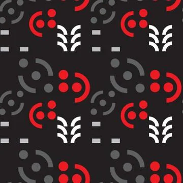 Graphic message seamless pattern Stock Illustration