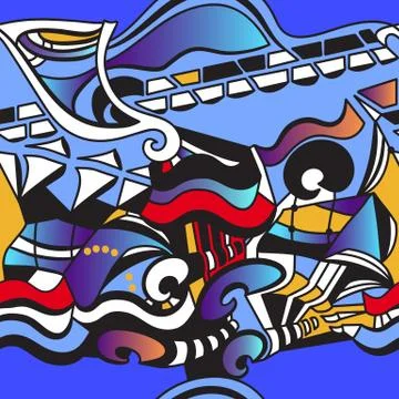 Graphic modern seamless pattern. Street wall art. Vector. Stock-Illustration
